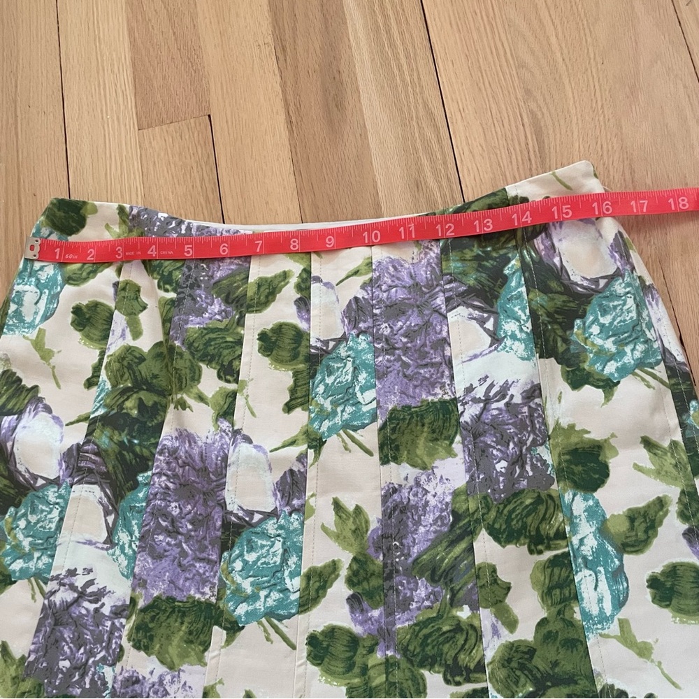 Ann Taylor Floral Cotton/Silk Knee Length Easter Skirt 10 - Picture 5 of 7
